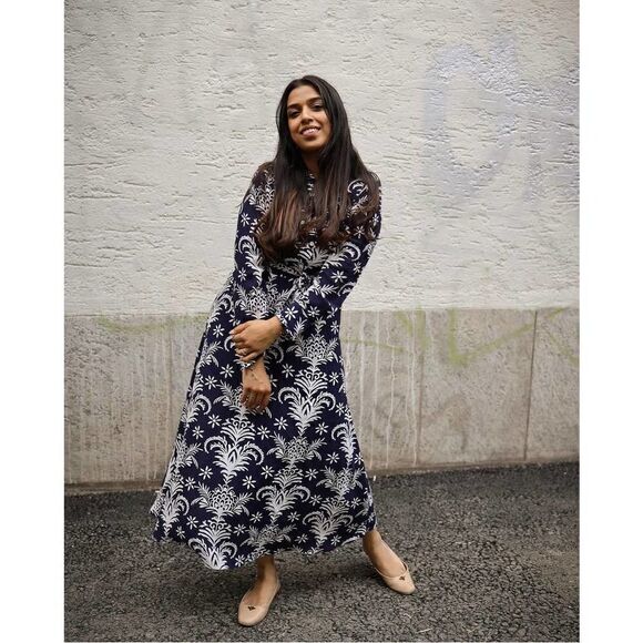 ZARA Printed Belted Viscose Midi Dress - Picture 1 of 9